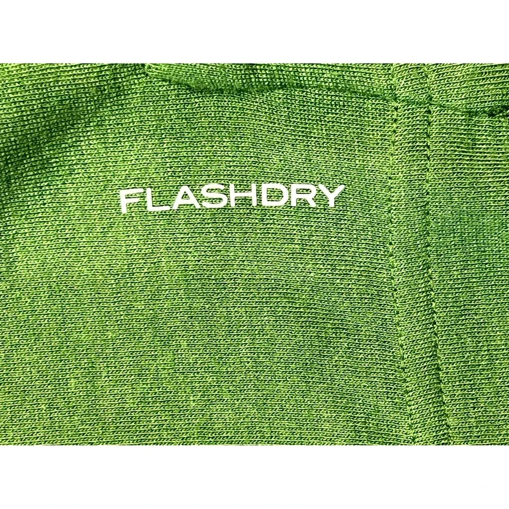 The North Face Polo Shirt Mens Medium Lime Green FlashDry Golf Sports Tennis